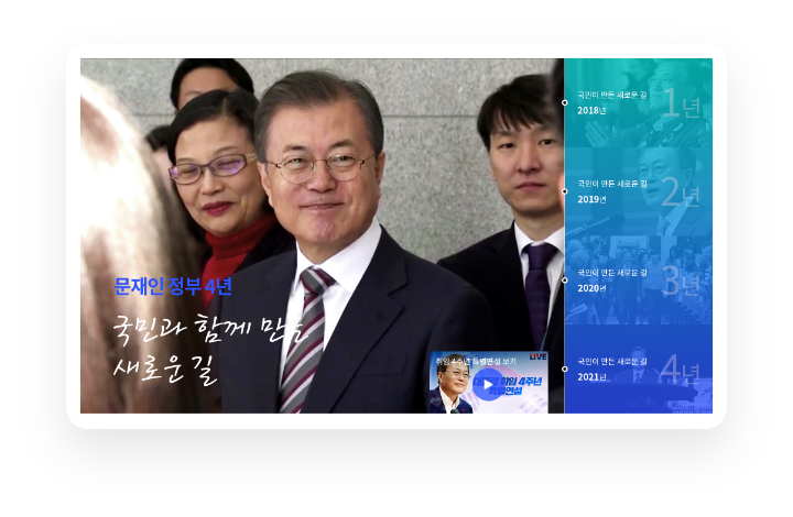 청와대 웹 사이트 이미지